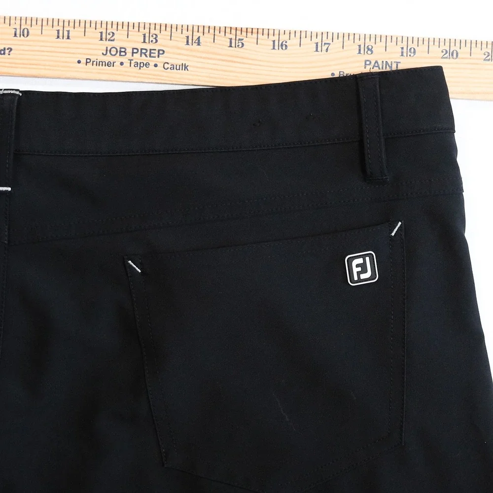 FootJoy Golf Pants Mens 40x30 Black Athletic Fit Performance Stretch Trousers